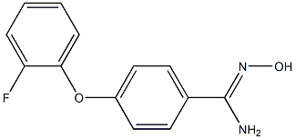 4-(2-fluorophenoxy)-N'-hydroxybenzene-1-carboximidamide 结构式