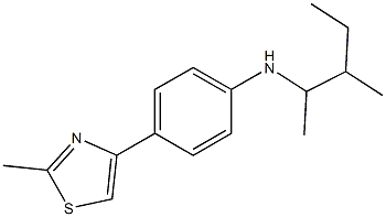 4-(2-methyl-1,3-thiazol-4-yl)-N-(3-methylpentan-2-yl)aniline 结构式