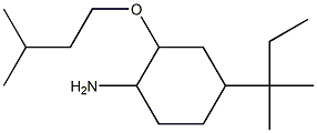 4-(2-methylbutan-2-yl)-2-(3-methylbutoxy)cyclohexan-1-amine 结构式