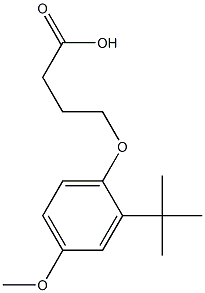 4-(2-tert-butyl-4-methoxyphenoxy)butanoic acid 结构式