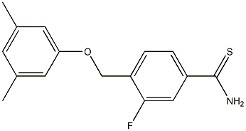 4-(3,5-dimethylphenoxymethyl)-3-fluorobenzene-1-carbothioamide 结构式