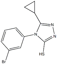 4-(3-bromophenyl)-5-cyclopropyl-4H-1,2,4-triazole-3-thiol 结构式