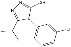 4-(3-chlorophenyl)-5-(propan-2-yl)-4H-1,2,4-triazole-3-thiol 结构式