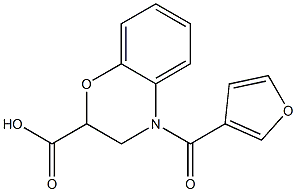 4-(3-furoyl)-3,4-dihydro-2H-1,4-benzoxazine-2-carboxylic acid 结构式