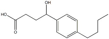 4-(4-butylphenyl)-4-hydroxybutanoic acid 结构式