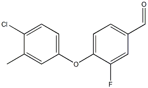 4-(4-chloro-3-methylphenoxy)-3-fluorobenzaldehyde 结构式