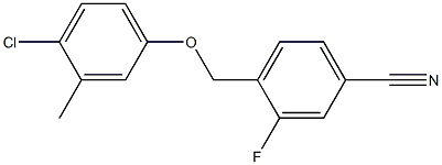 4-(4-chloro-3-methylphenoxymethyl)-3-fluorobenzonitrile 结构式