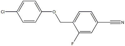 4-(4-chlorophenoxymethyl)-3-fluorobenzonitrile 结构式