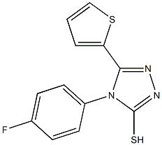 4-(4-fluorophenyl)-5-(thiophen-2-yl)-4H-1,2,4-triazole-3-thiol 结构式