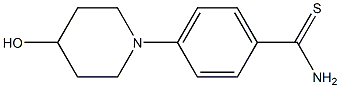 4-(4-hydroxypiperidin-1-yl)benzene-1-carbothioamide 结构式