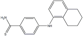 4-(5,6,7,8-tetrahydronaphthalen-1-ylamino)benzene-1-carbothioamide 结构式