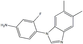 4-(5,6-dimethyl-1H-1,3-benzodiazol-1-yl)-3-fluoroaniline 结构式