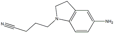 4-(5-amino-2,3-dihydro-1H-indol-1-yl)butanenitrile 结构式