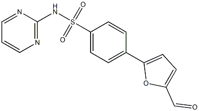 4-(5-formyl-2-furyl)-N-pyrimidin-2-ylbenzenesulfonamide 结构式
