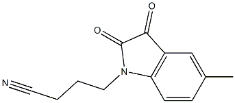 4-(5-methyl-2,3-dioxo-2,3-dihydro-1H-indol-1-yl)butanenitrile 结构式