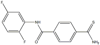 4-(aminocarbonothioyl)-N-(2,5-difluorophenyl)benzamide 结构式
