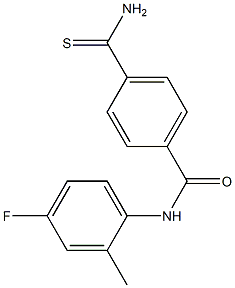 4-(aminocarbonothioyl)-N-(4-fluoro-2-methylphenyl)benzamide 结构式