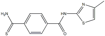 4-(aminocarbonothioyl)-N-(4-methyl-1,3-thiazol-2-yl)benzamide 结构式