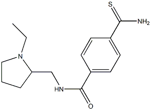 4-(aminocarbonothioyl)-N-[(1-ethylpyrrolidin-2-yl)methyl]benzamide 结构式