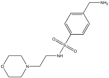 4-(aminomethyl)-N-(2-morpholin-4-ylethyl)benzenesulfonamide 结构式