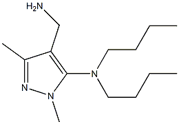 4-(aminomethyl)-N,N-dibutyl-1,3-dimethyl-1H-pyrazol-5-amine 结构式