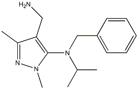 4-(aminomethyl)-N-benzyl-1,3-dimethyl-N-(propan-2-yl)-1H-pyrazol-5-amine 结构式