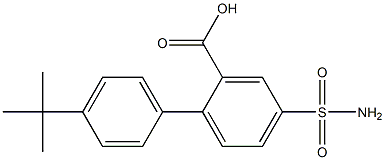 4-(aminosulfonyl)-4'-tert-butyl-1,1'-biphenyl-2-carboxylic acid 结构式