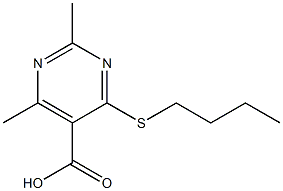 4-(butylthio)-2,6-dimethylpyrimidine-5-carboxylic acid 结构式