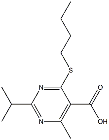 4-(butylthio)-2-isopropyl-6-methylpyrimidine-5-carboxylic acid 结构式