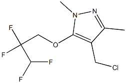 4-(chloromethyl)-1,3-dimethyl-5-(2,2,3,3-tetrafluoropropoxy)-1H-pyrazole 结构式