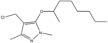 4-(chloromethyl)-1,3-dimethyl-5-(octan-2-yloxy)-1H-pyrazole 结构式