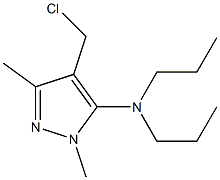 4-(chloromethyl)-1,3-dimethyl-N,N-dipropyl-1H-pyrazol-5-amine 结构式