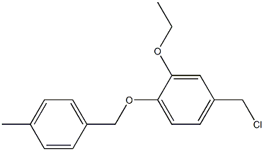 4-(chloromethyl)-2-ethoxy-1-[(4-methylphenyl)methoxy]benzene 结构式