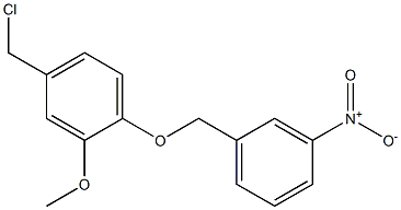 4-(chloromethyl)-2-methoxy-1-[(3-nitrophenyl)methoxy]benzene 结构式