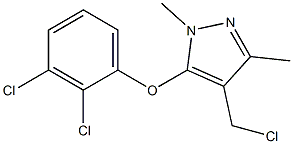 4-(chloromethyl)-5-(2,3-dichlorophenoxy)-1,3-dimethyl-1H-pyrazole 结构式