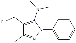 4-(chloromethyl)-N,N,3-trimethyl-1-phenyl-1H-pyrazol-5-amine 结构式