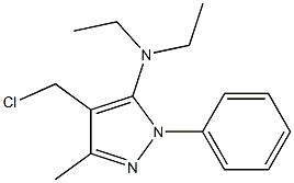 4-(chloromethyl)-N,N-diethyl-3-methyl-1-phenyl-1H-pyrazol-5-amine 结构式