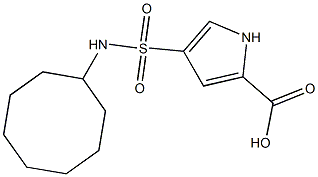 4-(cyclooctylsulfamoyl)-1H-pyrrole-2-carboxylic acid 结构式