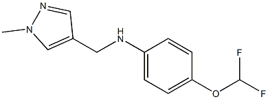 4-(difluoromethoxy)-N-[(1-methyl-1H-pyrazol-4-yl)methyl]aniline 结构式