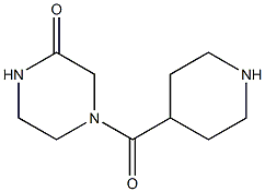 4-(piperidin-4-ylcarbonyl)piperazin-2-one 结构式