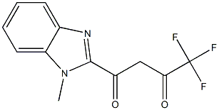 4,4,4-trifluoro-1-(1-methyl-1H-1,3-benzodiazol-2-yl)butane-1,3-dione 结构式