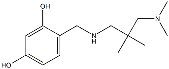 4-[({2-[(dimethylamino)methyl]-2-methylpropyl}amino)methyl]benzene-1,3-diol 结构式