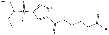 4-[({4-[(diethylamino)sulfonyl]-1H-pyrrol-2-yl}carbonyl)amino]butanoic acid 结构式