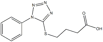 4-[(1-phenyl-1H-1,2,3,4-tetrazol-5-yl)sulfanyl]butanoic acid 结构式
