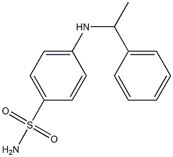4-[(1-phenylethyl)amino]benzene-1-sulfonamide 结构式