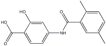 4-[(2,5-dimethylbenzoyl)amino]-2-hydroxybenzoic acid 结构式
