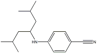 4-[(2,6-dimethylheptan-4-yl)amino]benzonitrile 结构式