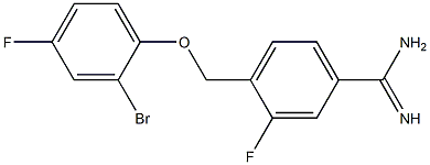 4-[(2-bromo-4-fluorophenoxy)methyl]-3-fluorobenzenecarboximidamide 结构式