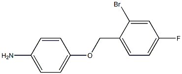 4-[(2-bromo-4-fluorophenyl)methoxy]aniline 结构式
