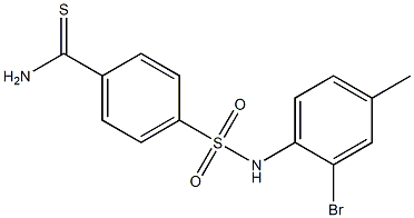 4-[(2-bromo-4-methylphenyl)sulfamoyl]benzene-1-carbothioamide 结构式